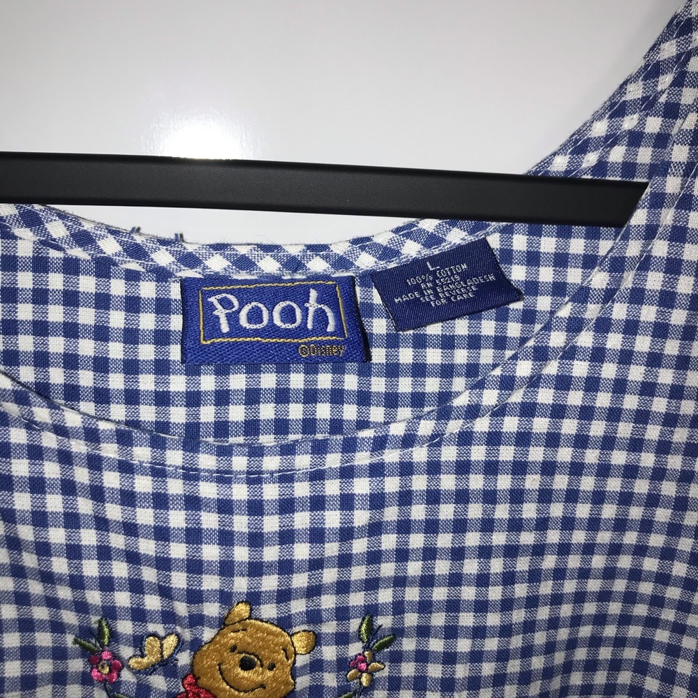 Vintage Winnie the Pooh Embroidered Gingham Dress - Picture 5 of 8